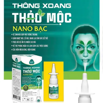 Xịt Thông Xoang Thảo Mộc Nano Bạc 20ml | Xịt Mũi Hỗ Trợ Giảm Nghẹt Mũi Viêm Xoang Viêm Mũi Dị Ứng