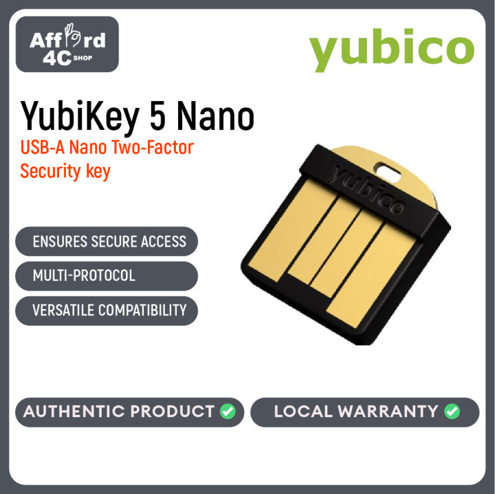 Yubico YubiKey 5 Nano - Two Factor Authentication USB