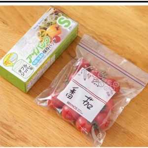 Plastik Kulkas Ziplock Double Seal Penyimpan Makanan Sayuran Reusable / Kantong Plastik Kulkas Double Seal Ziplock Reusable Fresh SH K06