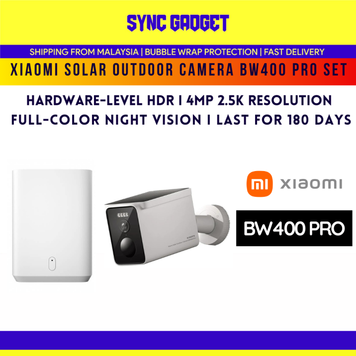 XIAOMI Solar Outdoor Security Camera BW400 Pro [HDR image I Colour