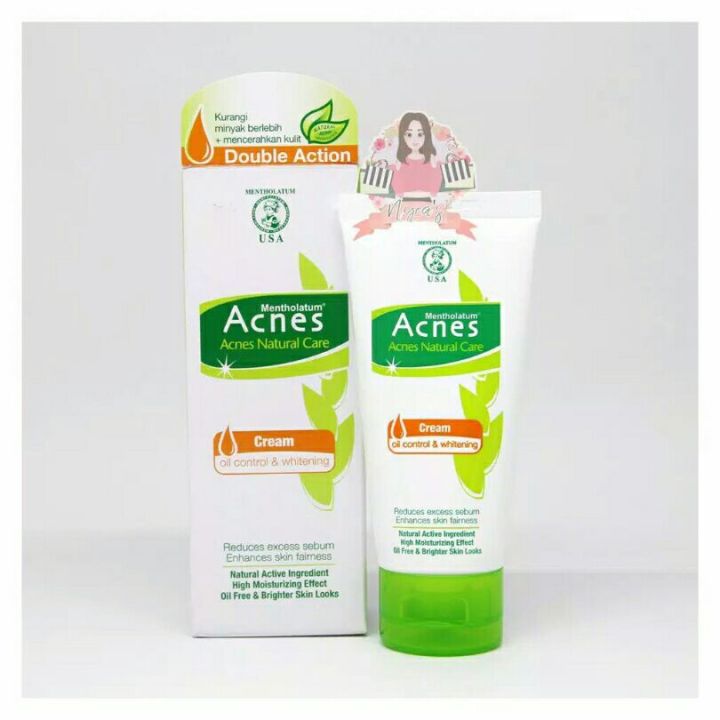 Acnes Natural Care Oil Control & Whitening Cream - 40g