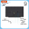 ACE 43" Smart Google TV DE1L(Android 12, Netflix, Youtube, Chromecast, BT, ISDB, Soundbar). 
