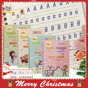 【4 book/set】Reusable Stationery Book Educational Learning Magic Book Kids Practice Copybook