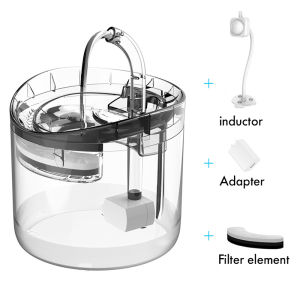 1.8L Intelligent Cat Water Fountain With Faucet Dog Water Dispenser Transparent Drinker Pet Drinking Filters Feeder Motion Sensor