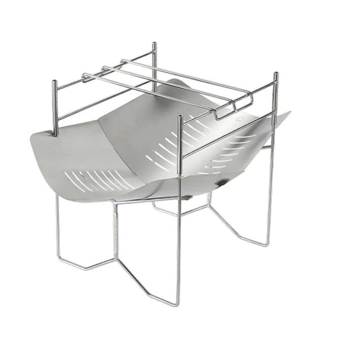 Portable Outdoor Bonfire Folding Stainless Steel BBQ Stove Firewood ...