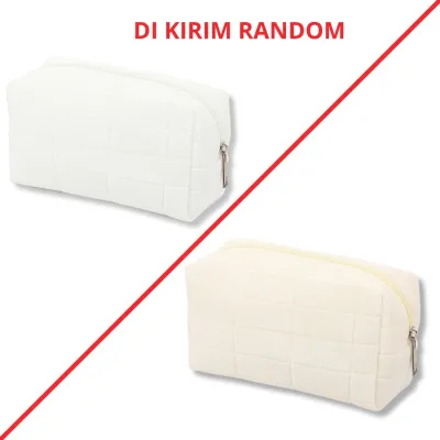 Pouch Kosmetik Lucu Warna Macaroon Kotak Pensil Sleting Velvet Aesthetic Pastel Tempat Pensil Bulu Bentuk Bantal Kotak Cute Pillow Make Up Pouch Organizer Travel Kapasitas Besar