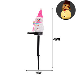 YESPERY Christmas Solar LED Lights Snowman Garden Decoration Waterproof Light Outdoor Ground Plug Lamp Lawn Landscape Led Solar Lighting