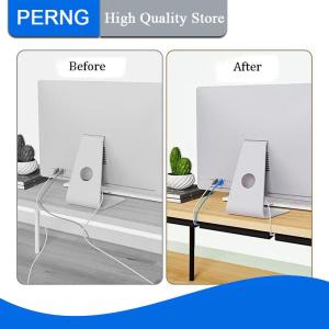 [PERNG] Tehe Desktop Undertable Cable Rack Anti-extrusion Floor Cord Cover Self-Adhesive Durable Extension Wiring Duct Cable Protector