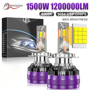 Đèn pha LED Canbus H7 H4 1200000LM 1500W Siêu sáng H11 H1 HB3 9005 6000K H8 HB4 9006 H9 9012 HIR2 9084 CSP Đèn sương mù Turbo 2026