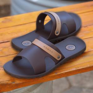 Sandal Pria Camou Cowok Dewasa Kekinian Asli Distro Sendal Jepit Full Karet Original DOMINIC Grey Anti Licin
