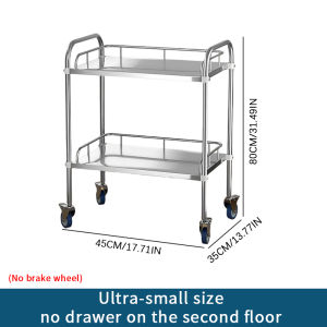 Beauty salon nursing 304 stainless steel medical trolley medical instruments physiotherapy surgery mobile therapy cart
