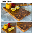 Lao wood End Grain Cutting Board เขียงไม้สักเกรดเอ รุ่น CB-08S ขนาดเล็ก ขนาด 3x20x30 ซม.. 