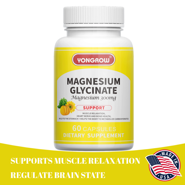 Magnesium Glycinate Supports Stress Relief,sleep, Heart Health, Nerves ...