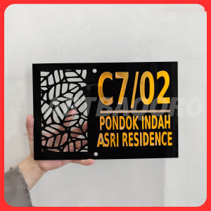 Custom Nomor Rumah 3D Timbul Aesthetic bahan akrilik Premium Berkualitas Minimalis Cutting Laser CNC