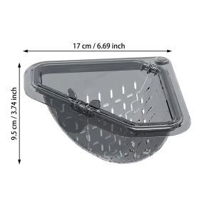 Kitchen Sink Strainer Basket Magnetic Triangular Filter Drain Basket  For Food Residue Storage