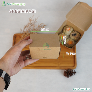 Lunch Box Paper Kraft Coklat Laminasi Ukuran S Ekonomis S M Ekonomis M L Dus Nasi Kotak Takeaway isi 50 pcs