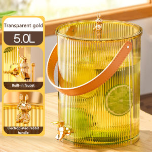 5L Juice Drink Dispenser Water Kettle Large Capacity Beverage Bucket Drink Clear Beverage Dispenser With Faucet