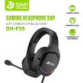 DAP DH-F35 Headphone Gaming Mobile USB & Jack 3.5mm LED 200cm Extra Bass- Garansi 1 Tahun. 