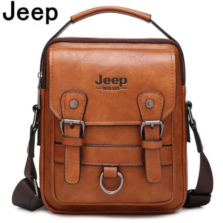 Jeep buluo กระเป๋าถือ หนังวัวแท้ ขนาดใหญ่ สําหรับผู้ชาย | Lazada.co.th