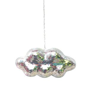 Retro Cloud Shape Discos Balls Hanging Ornament Reflective Mirror Balls with Chain for Festival Parties and Event Decors