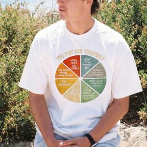 [Local Stock] VCC  Vintage Graphic Design You May Ask Yourself T Shirt Music Nostalgic 80s 90s Crew Neck Short Sleeve Man Women T-shirt
