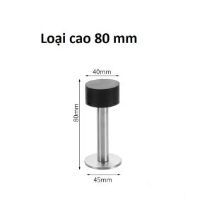 Chặn cửa Gắn Tường kiểu mới đệm cao su dầy to có keo dán và ốc vít chống va đập dễ lắp inox 304