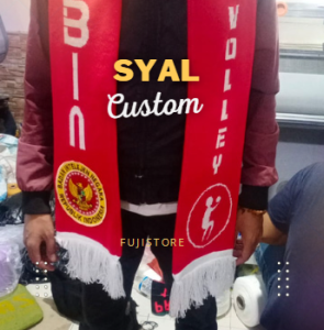 SYAL SAL SCRAF RAJUT COSTUM COMPUTER DIGITAL / UMROH /BOLA MINIM ORDER100 PCS