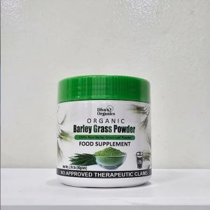 DIVA ORGANICS Organic Barley Grass Powder 100% Pure Barley Grass Leaf Powder | Rich in Protein & Antioxidants | Sugar-Free Zero Preservatives Dietary Fiber & All-Natural Daily Energy Nutrition Drink Net Weight 1.76 oz (50g)