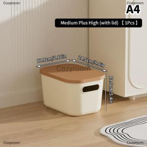 [COD] Cozyroom กล่องเก็บของจิปาถะตั้งโต๊ะพร้อมฝาตู้เสื้อผ้าลิ้นชักเก็บเสื้อผ้าตะกร้าเก็บของพลาสติกสำหรับจัดระเบียบเครื่องสำอางของเล็กๆ