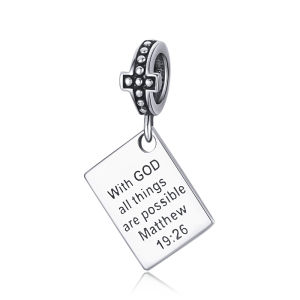 BAMOER Hạt Charm Mặt Dây Thánh Matthew Bằng Bạc 925 Phù Hợp Với Vòng Tay Hoặc Vòng Cổ Hình Rắn Thương Hiệu Chính Hãng Làm Trang Sức Tự Làm Tôn Giáo SCC1424