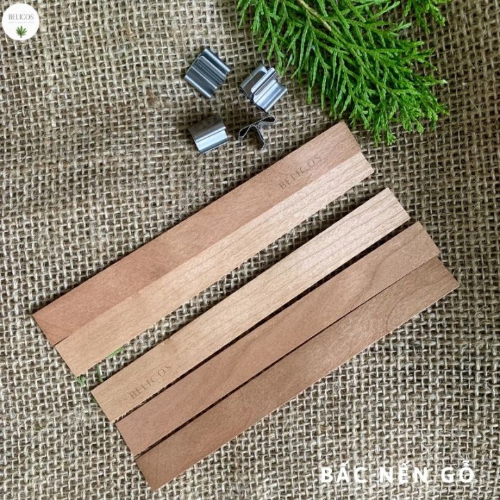 Bấc gỗ làm nến kèm đế sắt Bấc nến gỗ thiên nhiên | Lazada.vn