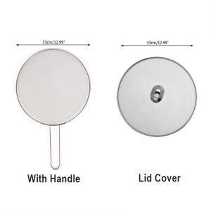 33CM KITCHEN STAINLESS STEEL FOLDABLE HANDLE OIL SPLATTER SCREEN LIDS 40 FINE MESH COVER PAN OIL SPLASH GUARD KITCHEN UTENSIL