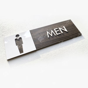 Bảng Toilet gỗ kết hợp MICA ĐÀI LOAN Decor nam nữ - nhà vệ sinh
