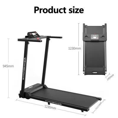 OneTwoFit 2.5HP Multifunctional ElectricTreadmill 0-10km/h Quiet Smart treadmill With Bluetooth audio/Hand Rest Table/Remote Control Household Fitness Equipment