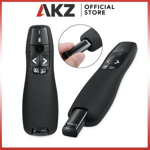 AKZ R400 Wireless PPT Presenter Pointer Remote for Laptop PC Presentation PowerPoint Laser Clicker 2.4GHz Remote Control