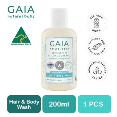 Gaia Natural Baby Shampoo | Hair & Body Wash | Bath & Body | Hair Detangle (Made In Australia)