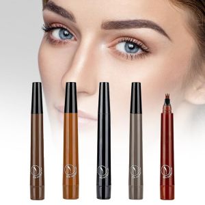 5-piece Set Magic Eyebrow Pencil Upgraded 3D Waterproof Microblading Eyebrow Pencil Contouring Pen 4 Tipped Precise Brow Pen Natural Fine Stroke Microblading Eyebrow Pencil-152c4c8b