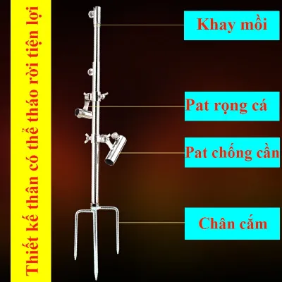 tháp câu đài loại iloc hỗ trợ chống cầnrọng cá khay mồi