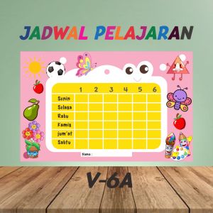 Poster Jadwal Mata Pelajaran Best Seller / Weekly Planner / Free Desain / Vol 6