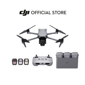 DJI Air 3S Fly More Combo (DJI RC-N3) - Camera Drone | 1″ CMOS Primary Camera | Dual-Camera 4K/60fps HDR Video | 45-Min Flight Time | Nightscape Omnidirectional Obstacle Sensing