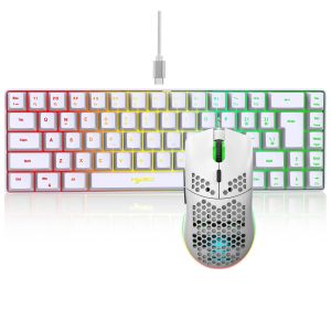 Keyboard and Mouse 68key Wired Membrane RGB Light 70% Clavier Souris Combo Gamer Gaming PC Full Set Kit Mobilador USB Keyboards2026