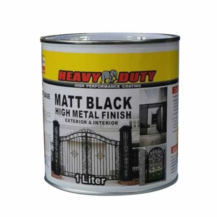 ( 1L ) MATT BLACK ( Heavy duty Brand ) Anti Rust & Corrosion Protection ...