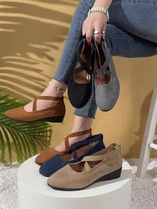 [Free Shipping] Plus Size 2026 Summer Womens Flip-Flop Sandals for Beach Vacation Thick-Soled Casual Wedge Sandals
