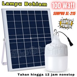 Terlaris ~Solar Light Lampu Panel Surya Sunpro SL-215 / SL-225 / SL-235 - Lampu Bohlam 200W Tenaga Surya / Lampu Bohlam 200Watt Tenaga Matahari Lampu LED Emergency Bohlam Tahan Lama 12 jam Solar Lighting System Lampu Emergency Tenaga Matahari Panel Surya