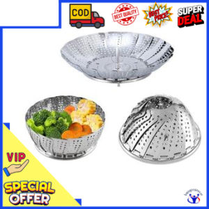 Alas Wadah Kukus Steamer Lipat Alat Steam Kukusan Bunga Teratai Stainless Steel Baki Uap