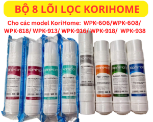 BỘ 8 LÕI LỌC KORIHOME - cho các model WPK-606 WPK-608 WPK-818 WPK-913 WPK-916 WPK-918 WPK-938