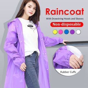 [Ready Stock] Thick Waterproof RainCoat 雨衣 EVA Hoodie Poncho Kids Rain Coat Non-Disposable Rainsuit Rainwear Suit Baju Hujan Dewasa Suitable for Outdoor and Travel (ETA:2021-12-30]| DaQueen