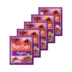 5PCS NutriSari Anggur Minuman Bubuk Rasa Anggur