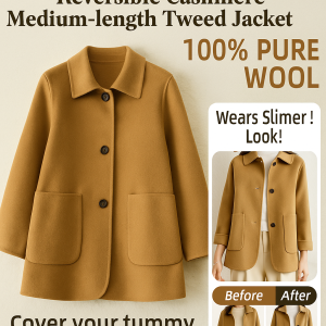 Pure Wool Handmade Japanese Style Coat Mid Length Coat With Large Pockets Warm And Skin Friendly Women S Winter Coat