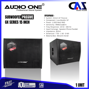 Subwoofer Passive Active Audio One GX 115 Pasif 15 inch 1200 watt Son System Lapangan Bass | DMS